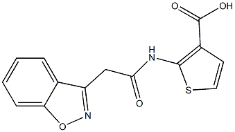 2-[2-(1,2-benzoxazol-3-yl)acetamido]thiophene-3-carboxylic acid Struktur