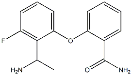 2-[2-(1-aminoethyl)-3-fluorophenoxy]benzamide Struktur