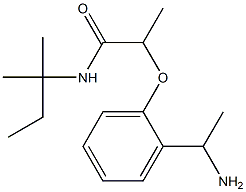 2-[2-(1-aminoethyl)phenoxy]-N-(2-methylbutan-2-yl)propanamide Struktur