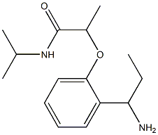 2-[2-(1-aminopropyl)phenoxy]-N-(propan-2-yl)propanamide Struktur