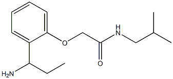 2-[2-(1-aminopropyl)phenoxy]-N-isobutylacetamide Struktur