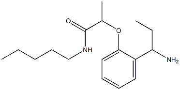 2-[2-(1-aminopropyl)phenoxy]-N-pentylpropanamide Struktur