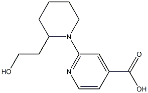 2-[2-(2-hydroxyethyl)piperidin-1-yl]pyridine-4-carboxylic acid Struktur