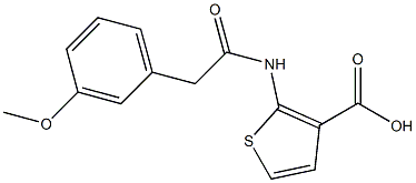 2-[2-(3-methoxyphenyl)acetamido]thiophene-3-carboxylic acid Struktur