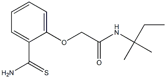 2-[2-(aminocarbonothioyl)phenoxy]-N-(1,1-dimethylpropyl)acetamide Struktur