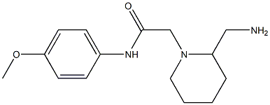 2-[2-(aminomethyl)piperidin-1-yl]-N-(4-methoxyphenyl)acetamide Struktur