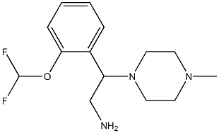 2-[2-(difluoromethoxy)phenyl]-2-(4-methylpiperazin-1-yl)ethan-1-amine Struktur