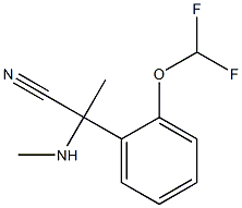 2-[2-(difluoromethoxy)phenyl]-2-(methylamino)propanenitrile Struktur