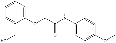 2-[2-(hydroxymethyl)phenoxy]-N-(4-methoxyphenyl)acetamide Struktur