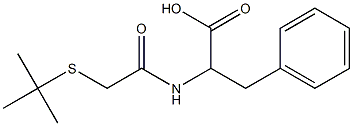 2-[2-(tert-butylsulfanyl)acetamido]-3-phenylpropanoic acid Struktur