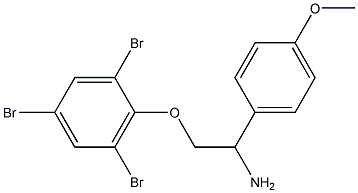 2-[2-amino-2-(4-methoxyphenyl)ethoxy]-1,3,5-tribromobenzene Struktur