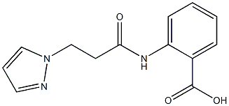 2-[3-(1H-pyrazol-1-yl)propanamido]benzoic acid Struktur