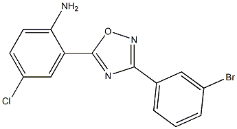 2-[3-(3-bromophenyl)-1,2,4-oxadiazol-5-yl]-4-chloroaniline Struktur