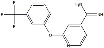 2-[3-(trifluoromethyl)phenoxy]pyridine-4-carboximidamide Struktur