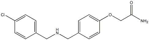 2-[4-({[(4-chlorophenyl)methyl]amino}methyl)phenoxy]acetamide Struktur