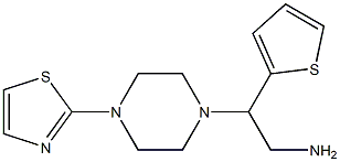 2-[4-(1,3-thiazol-2-yl)piperazin-1-yl]-2-(thiophen-2-yl)ethan-1-amine Struktur