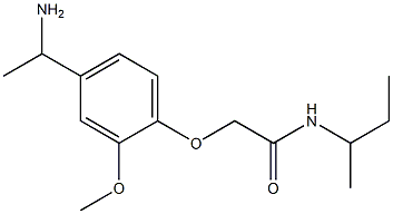 2-[4-(1-aminoethyl)-2-methoxyphenoxy]-N-(sec-butyl)acetamide Struktur