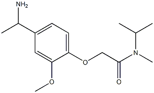 2-[4-(1-aminoethyl)-2-methoxyphenoxy]-N-methyl-N-(propan-2-yl)acetamide Struktur