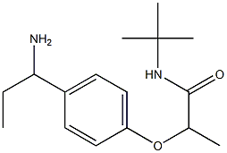 2-[4-(1-aminopropyl)phenoxy]-N-tert-butylpropanamide Struktur