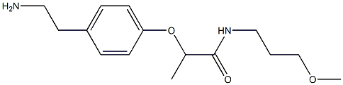 2-[4-(2-aminoethyl)phenoxy]-N-(3-methoxypropyl)propanamide Struktur