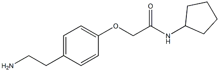 2-[4-(2-aminoethyl)phenoxy]-N-cyclopentylacetamide Struktur