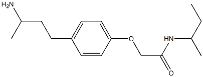 2-[4-(3-aminobutyl)phenoxy]-N-(sec-butyl)acetamide Struktur