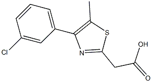 2-[4-(3-chlorophenyl)-5-methyl-1,3-thiazol-2-yl]acetic acid Struktur