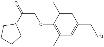 2-[4-(aminomethyl)-2,6-dimethylphenoxy]-1-(pyrrolidin-1-yl)ethan-1-one Struktur