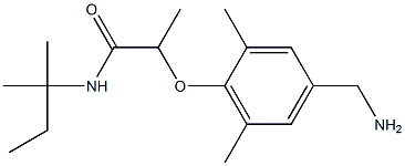 2-[4-(aminomethyl)-2,6-dimethylphenoxy]-N-(2-methylbutan-2-yl)propanamide Struktur