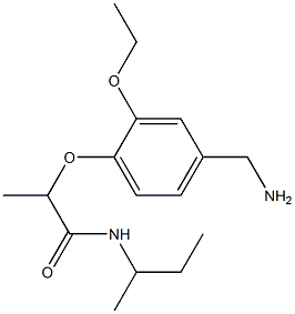 2-[4-(aminomethyl)-2-ethoxyphenoxy]-N-(butan-2-yl)propanamide Struktur