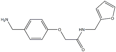 2-[4-(aminomethyl)phenoxy]-N-(2-furylmethyl)acetamide Struktur