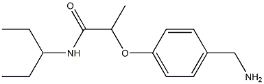 2-[4-(aminomethyl)phenoxy]-N-(pentan-3-yl)propanamide Struktur