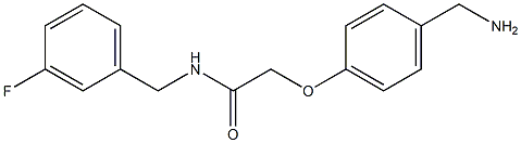 2-[4-(aminomethyl)phenoxy]-N-[(3-fluorophenyl)methyl]acetamide Struktur