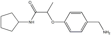 2-[4-(aminomethyl)phenoxy]-N-cyclopentylpropanamide Struktur