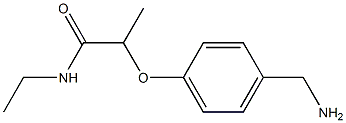 2-[4-(aminomethyl)phenoxy]-N-ethylpropanamide Struktur