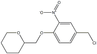 2-[4-(chloromethyl)-2-nitrophenoxymethyl]oxane Struktur