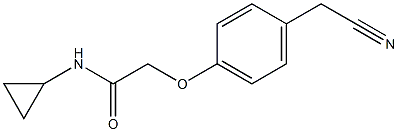 2-[4-(cyanomethyl)phenoxy]-N-cyclopropylacetamide Struktur