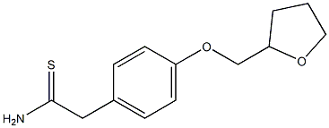 2-[4-(tetrahydrofuran-2-ylmethoxy)phenyl]ethanethioamide Struktur