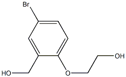 2-[4-bromo-2-(hydroxymethyl)phenoxy]ethan-1-ol Struktur