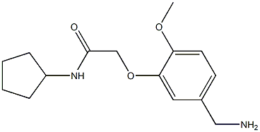 2-[5-(aminomethyl)-2-methoxyphenoxy]-N-cyclopentylacetamide Struktur