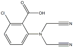 2-[bis(cyanomethyl)amino]-6-chlorobenzoic acid Struktur