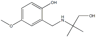 2-{[(1-hydroxy-2-methylpropan-2-yl)amino]methyl}-4-methoxyphenol Struktur