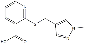 2-{[(1-methyl-1H-pyrazol-4-yl)methyl]sulfanyl}pyridine-3-carboxylic acid Struktur