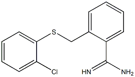 2-{[(2-chlorophenyl)sulfanyl]methyl}benzene-1-carboximidamide Struktur