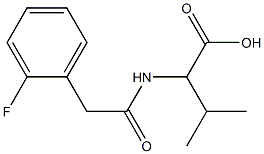 2-{[(2-fluorophenyl)acetyl]amino}-3-methylbutanoic acid Struktur