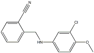 2-{[(3-chloro-4-methoxyphenyl)amino]methyl}benzonitrile Struktur