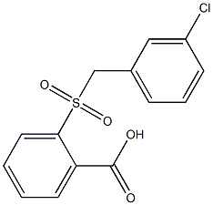 2-{[(3-chlorophenyl)methane]sulfonyl}benzoic acid Struktur