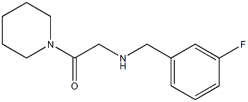 2-{[(3-fluorophenyl)methyl]amino}-1-(piperidin-1-yl)ethan-1-one Struktur