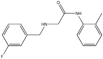 2-{[(3-fluorophenyl)methyl]amino}-N-(2-methylphenyl)acetamide Struktur