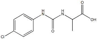 2-{[(4-chlorophenyl)carbamoyl]amino}propanoic acid Struktur